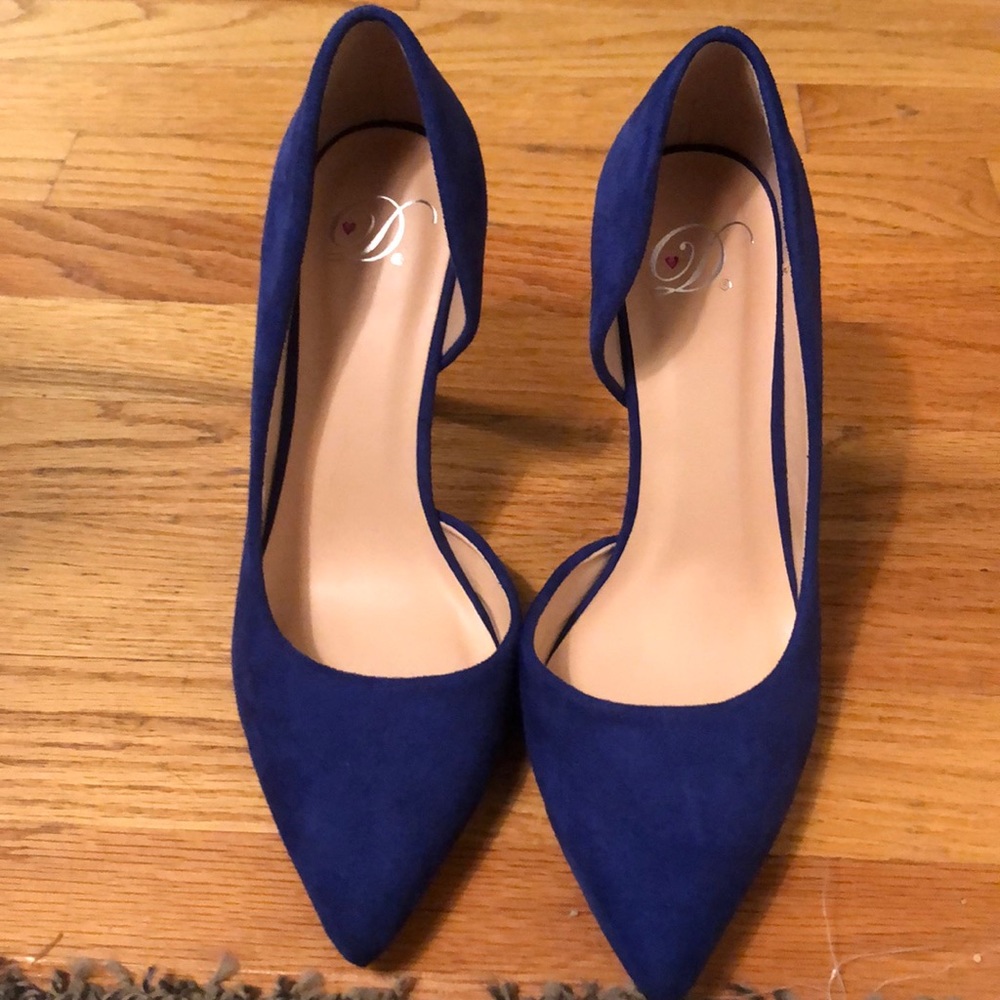 Blue high heels